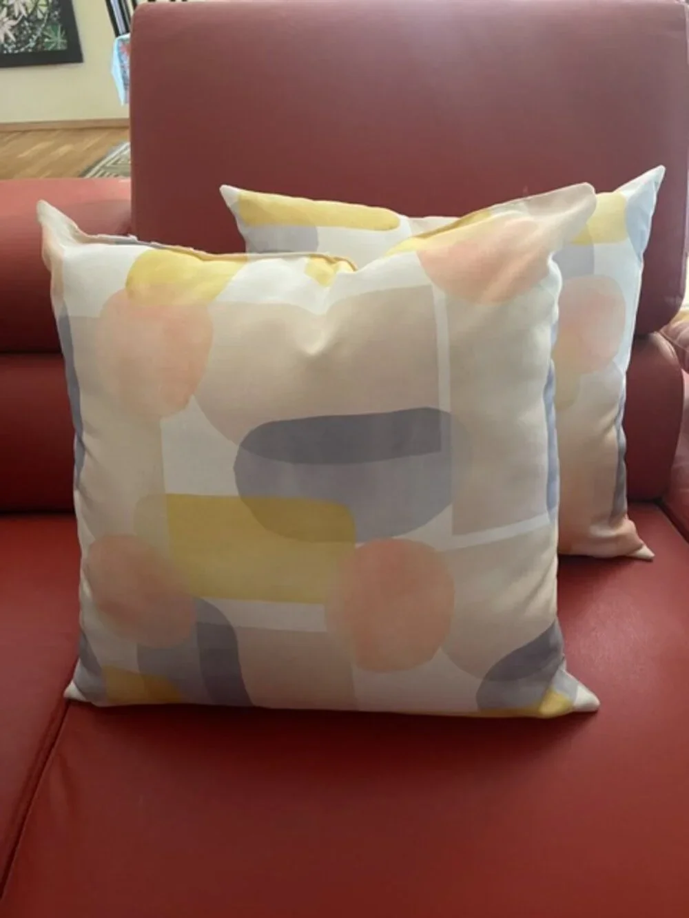 West Elm Color Block Print Outdoor Cushion 19